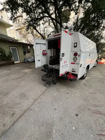 Magnet Plumbing service vehicle on-site for Water Heater Repair in Live Oak Acres